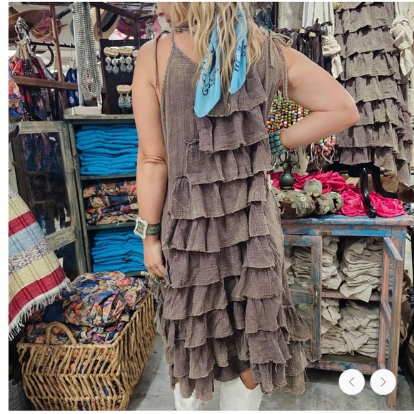 A Rare Bird Gauze Ruffle Dress - Picture 3 of 5